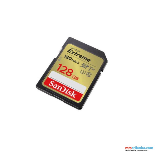 SanDisk Extreme 128GB 180MBS SDXC Memory Card (1Y)